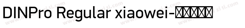 DINPro Regular xiaowei字体转换